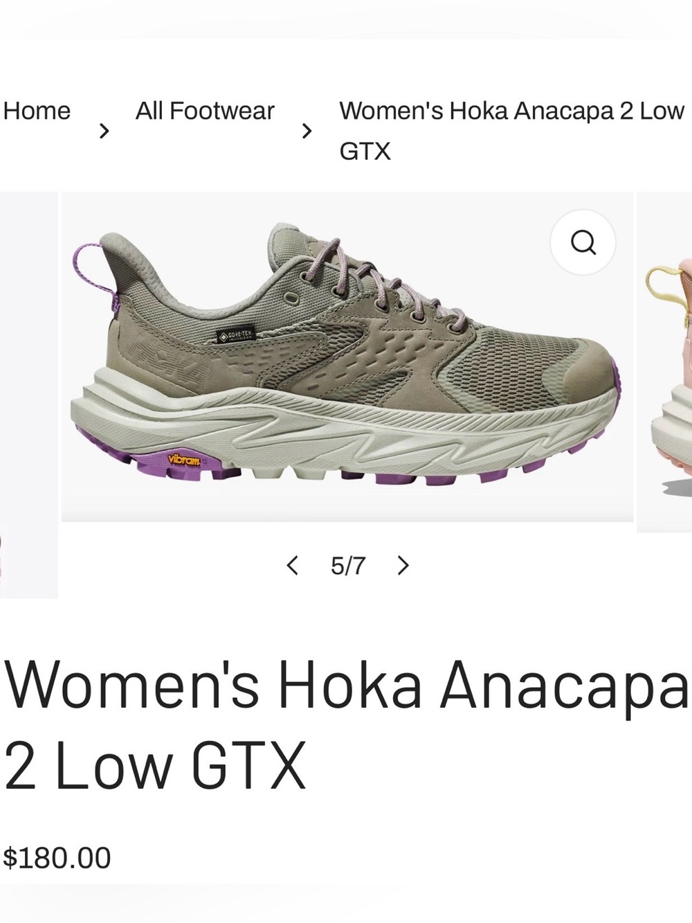 Hoka Anacapa 2 Low GTX hiking shoes